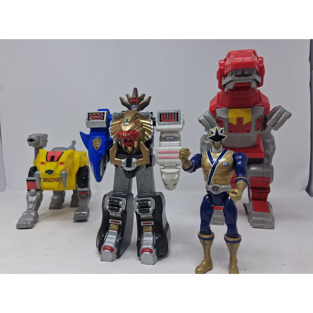 Power Rangers Lot Gold Samurai Ranger Wild Force Megazord Zord Figures - Picture 3 of 16